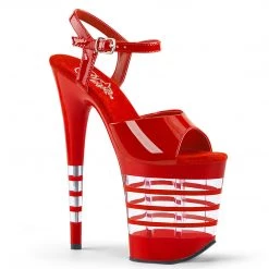 PLEASER FLAMINGO-809LN RED 8 INCH HIGH HEEL PLATFORM SHOES SIZE 7