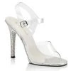 FABULICIOUS GALA-08DM RHINESTONE BODY FITNESS 4.5 INCH HIGH HEEL SHOES SIZE 7 FABULICOUS