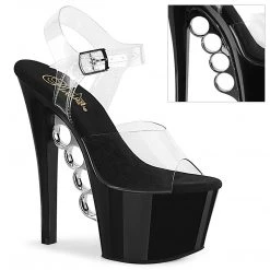 PLEASER KNUCKS-708 KNUCKLE DUSTER 7 INCH HIGH HEEL PLATFORM SHOES SIZE 7