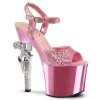 PLEASER REVOLVER-709 BABY PINK 7 INVH HIGH HEEL PLATFORM SHOES