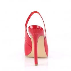 PLEASER SEXY-08 RED 5 INCH HIGH HEEL SLING BACK SINGLE SOLE SHOES SIZE 7 SALE