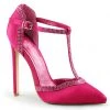 PLEASER SEXY-25 FUCHSIA 5 INCH HIGH HEEL SINGLE SOLE SHOES