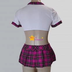 Shoes Of Hollywood ADULT SCHOOLGIRL COSTUME WHITE TOP 3 PIECE Costumes