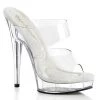 FABULICIOUS SULTRY-602 CLEAR BODY FITNESS 6 INCH HIGH HEEL SHOES SIZE 7 FABULICOUS