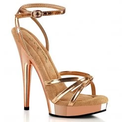 FABULICOUS FABULICIOUS SULTRY-638 ROSE GOLD 6 INCH HIGH HEEL SHOES SIZE 8