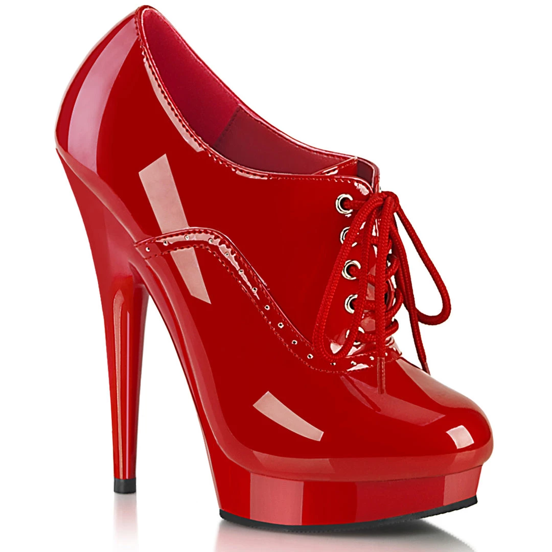 FABULICIOUS SULTRY-660 RED OXFORD 6 INCH HIGH HEEL SHOES SIZE 7 FABULICOUS